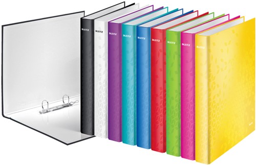 Ringband Leitz WOW A4 maxi 2-rings D-mechaniek 25mm paars-3
