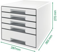 Ladenblok Leitz WoW 5 laden wit/paars-3