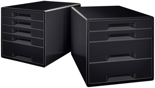 Ladenblok Leitz WOW CUBE A4 maxi 4 laden zwart-3
