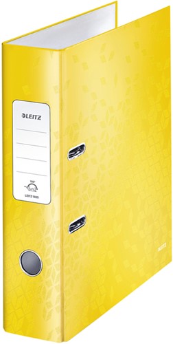 Ordner Leitz WOW 180° A4 80mm karton geel-2