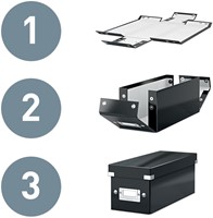Hangmappenbox Leitz click & store WOW gerecycled karton 357x285x367mm zwart-2