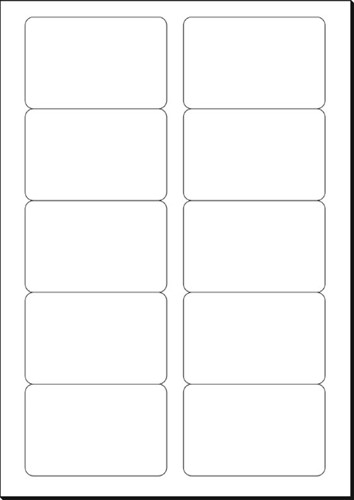 Visitekaart Sigel 85x55mm blanco 225gr ronde hoeken wit 100 stuks-2