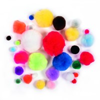 Pompon Folia 30 stuks diverse kleuren en afmetingen 30 stuks-2