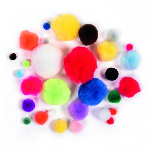 Pompon Folia 30 stuks diverse kleuren en afmetingen 30 stuks-2