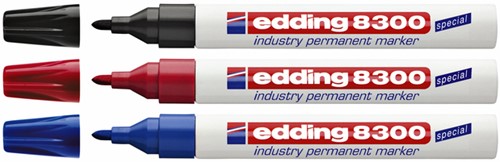 Viltstift edding 8300 industrie rond zwart 1.5-3mm-3