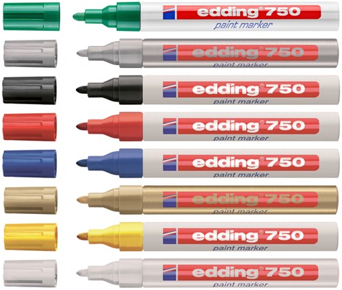 Viltstift edding 750 lakmarker rond rood 2-4mm-3