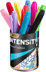 Viltstift Bic rond 0.8mm permanent assorti à 10 stuks