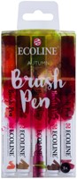Brushpen Talens Ecoline set à 5 stuks herfst-3