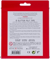 Viltstift Bruynzeel Kids Glitter set à 6 kleuren-3