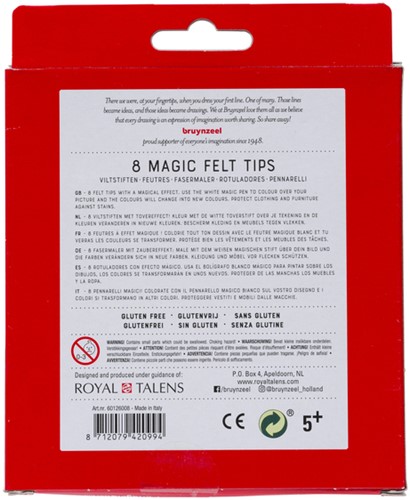 Viltstift Bruynzeel Kids Magic Point set à 8 kleuren-3