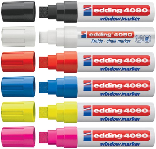 Krijtstift edding 4090 window schuin 4-15mm wit bister à 1 stuk-3