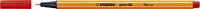 Fineliner STABILO point 88/40 rood