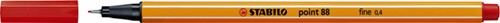 Fineliner STABILO point 88/40 rood
