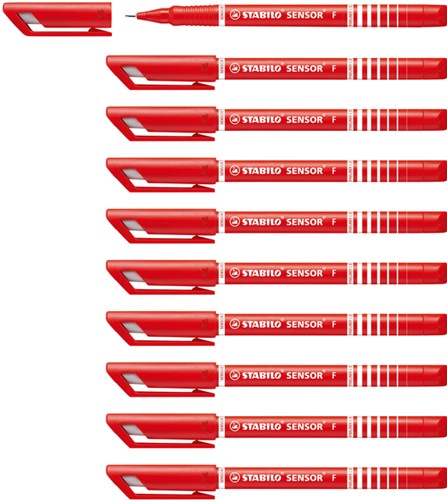 Fineliner STABILO Sensor 189/40 fijn rood-3