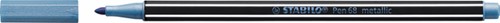 Viltstift STABILO Pen 68/841 medium metallic blauw