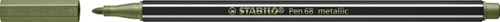 Viltstift STABILO Pen 68/843 medium metallic lichtgroen