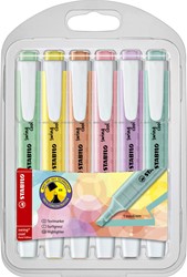 Markeerstift STABILO Swing Cool 275/6-08 pastel etui à 6 kleuren