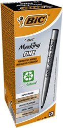 Viltstift Bic 1445 pocket rond zwart 1.1mm