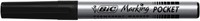 Viltstift Bic 1445 pocket rond zwart 1.1mm-1