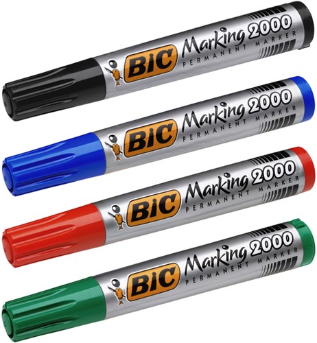 Viltstift Bic 2000 rond blauw 1.7mm-3