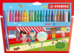 Viltstift STABILO power 280/24 assorti etui à 24 stuks
