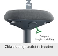 Actieve zitkruk Leitz Ergo met comfortzitting-14