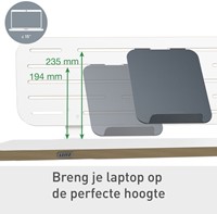 Bureau ophangbord Leitz Ergo met laptophouder-4