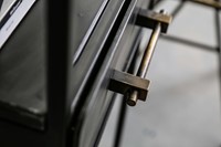 PTMD Jago metalen bureau met kast zwart-3