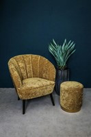 PTMD Hanna Luxury mustard velvet chair black wood-3