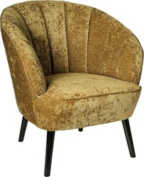 PTMD Hanna Luxury mustard velvet chair black wood