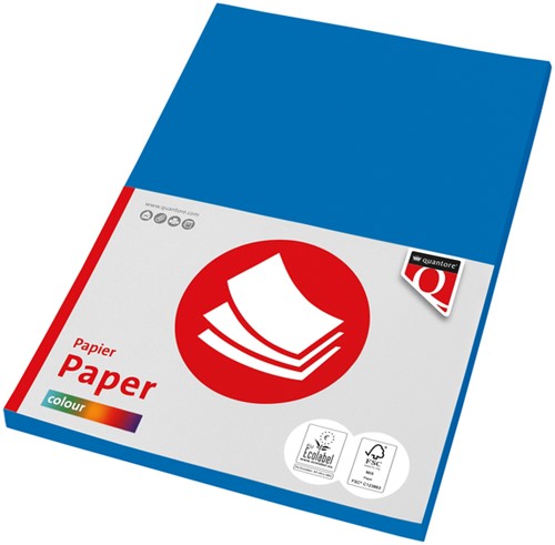 Kopieerpapier Quantore Colour A4 120gr diepblauw 100 vel