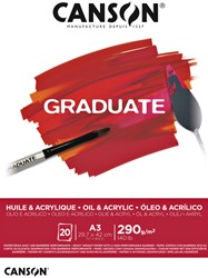 Olie Acrylblok Canson Graduate A3 290gr 20 vel