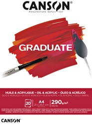 Olie Acrylblok Canson Graduate A4 290gr 20 vel