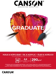 Olie Acrylblok Canson Graduate A4 290gr 20 vel