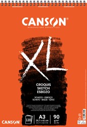 Schetsblok Canson XL Croquuis A3 90gr 120 vel spiraal