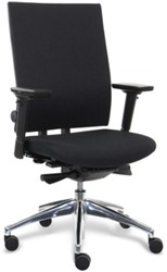 Zit-Xpert Work Comfort NEN 1335 zwart stof-aluminium kruisvoet