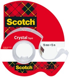 Plakband Scotch Crystal 600 19mmx15m transparant  + handdispenser