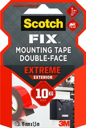 Dubbelzijdig Plakband Scotch Extreme Exterior 19mm x 1,5m