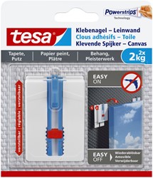 Klevende spijker tesa® canvas- behang en pleisterwerk 2kg wit 2 stuks