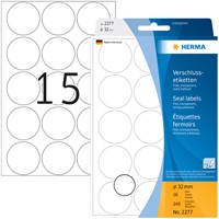 Etiket HERMA 2277 rond 32mm transparant 240stuks-2