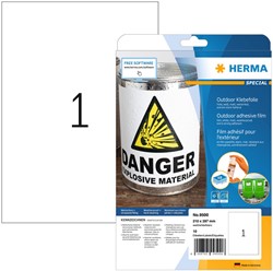 Etiket HERMA 9500 210x297mm weerbestendig wit 10stuks