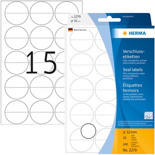 Etiket HERMA 2279 32mm transparant 240 etiketten-2