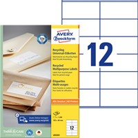 Etiket Avery Zweckform LR3424 105x48mm recycled wit 1200 etiketten-2