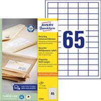 Etiket Avery Zweckform LR3666 38x21.2mm recycled wit 6500 etiketten-2