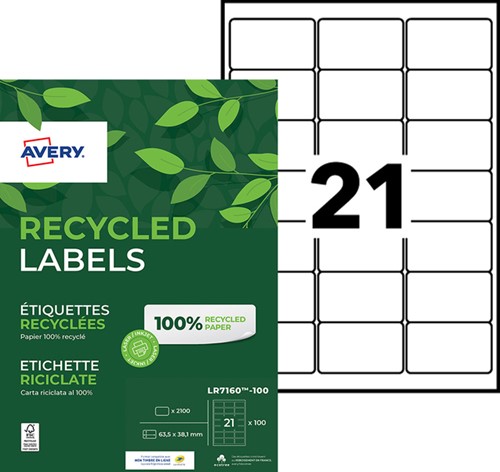 Etiket Avery LR7160-100 63.5x38.1mm recycled wit 2100 etiketten-3