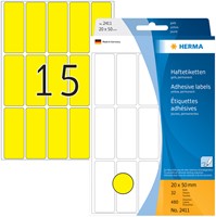 Etiket HERMA 2411 20x50mm geel 480 stuks-3