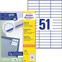Etiket Avery Zweckform 3420 70x16.9mm wit 5100stuks-2