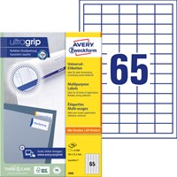 Etiket Avery Zweckform 3666 38x21.2mm wit 6500stuks-2