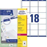 Etiket Avery L7161-100 63.5x46.6mm wit 1800stuks-2