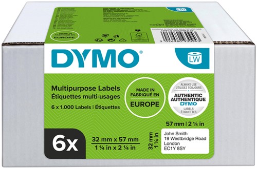 Etiket Dymo 11354 labelwriter 32x57mm adreslabel 6000stuks-2